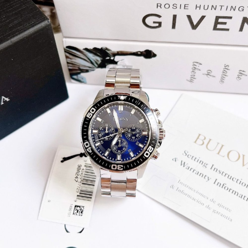 NEW! Bulova Men's Blue Dial 42mm Quartz Watch